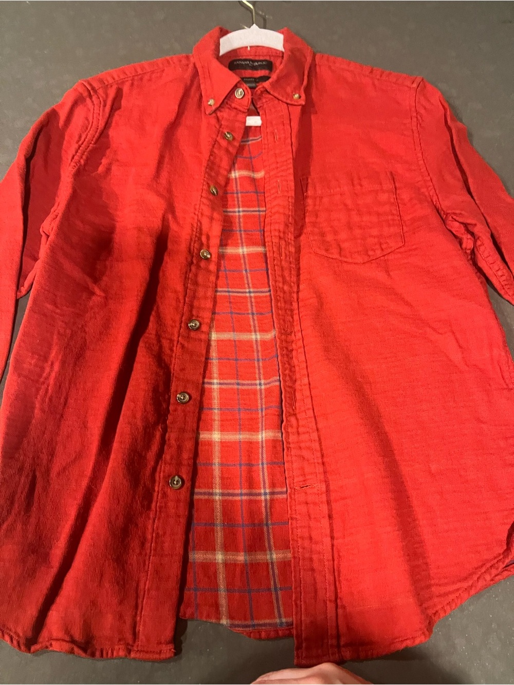 Banana Republic Women’s Red Plaid Lined Shacket Shirt Jacket Size S - Picture 5 of 10